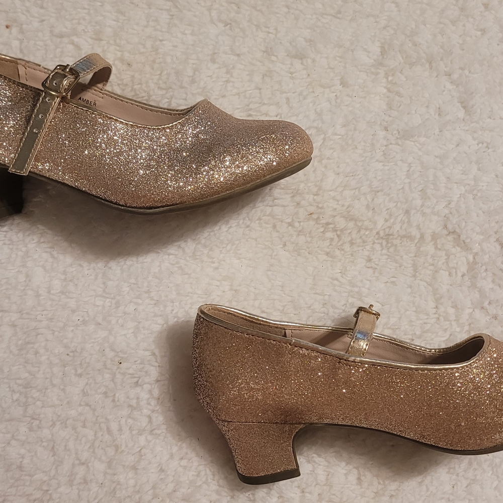 Sparkling Gold Mary Jane Heels
